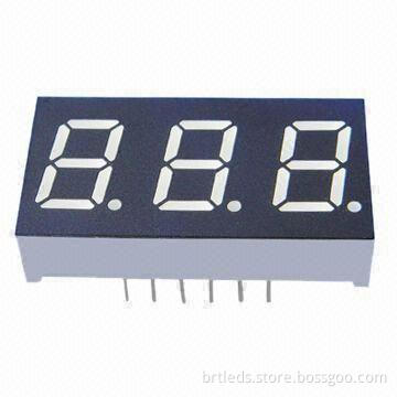 3-digit LED Electronic Display with 0.36-inch/9.14mm Height